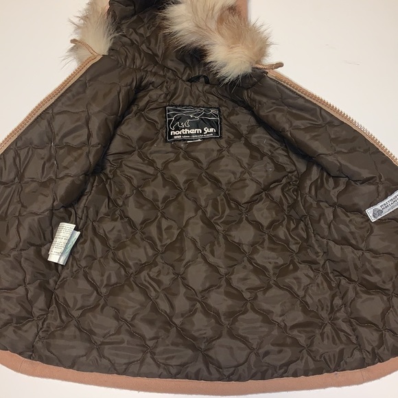 Gemini Fashions Northern Sun Tan Wool Vintage Inuit Parka - Children’s Size 5/6 - Picture 4 of 8